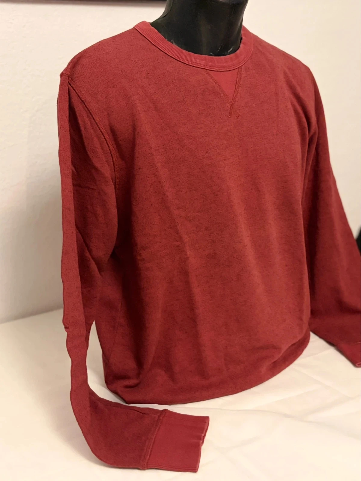 Moletom redondo vermelho tijolo mesclado Selected Homme 100% algodão masculino L – photo 4